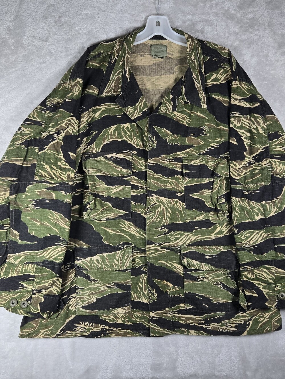 Tru Spec Tiger Stripe Camo Shirt Jacket Mens XXL 2XL Regular Military Ripstop